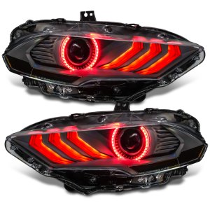 Ford Mustang Headlight Assembly - ORACLE Lighting - Black Series - Dynamic ColorSHIFT - `18-`23